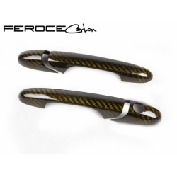 FIAT 500 Door Handles by Feroce - Carbon Fiber - Gold